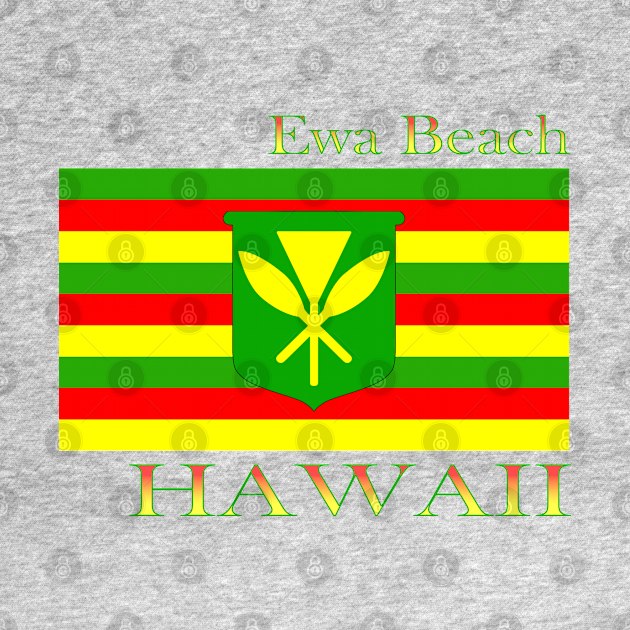 Ewa Beach Hawaii Islands Hawaiian Flag Beach by macdonaldcreativestudios